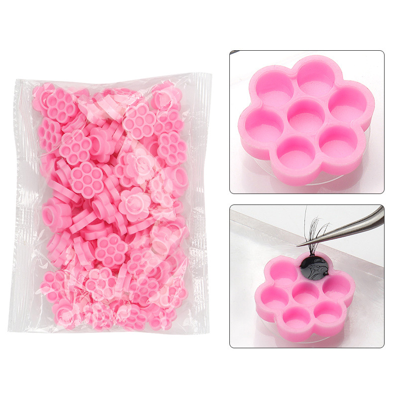 Eyelash Extension Look - 100 pz fiore rosa colla ritardo