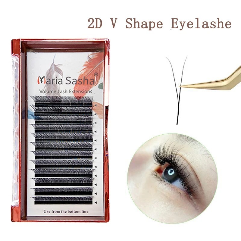Eyelash Extension Human Hair - MARIA 2D Ciglia a forma di