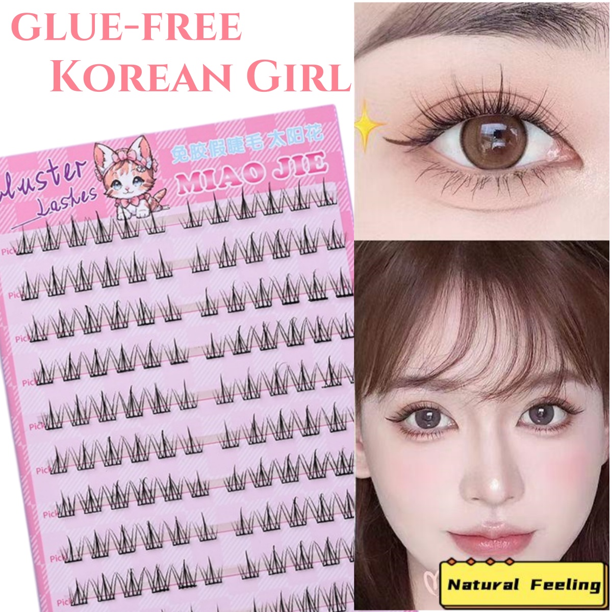 MIAOJIE Ciglia finte senza col - Eyelash Extension Human Hair recensione e prezzo