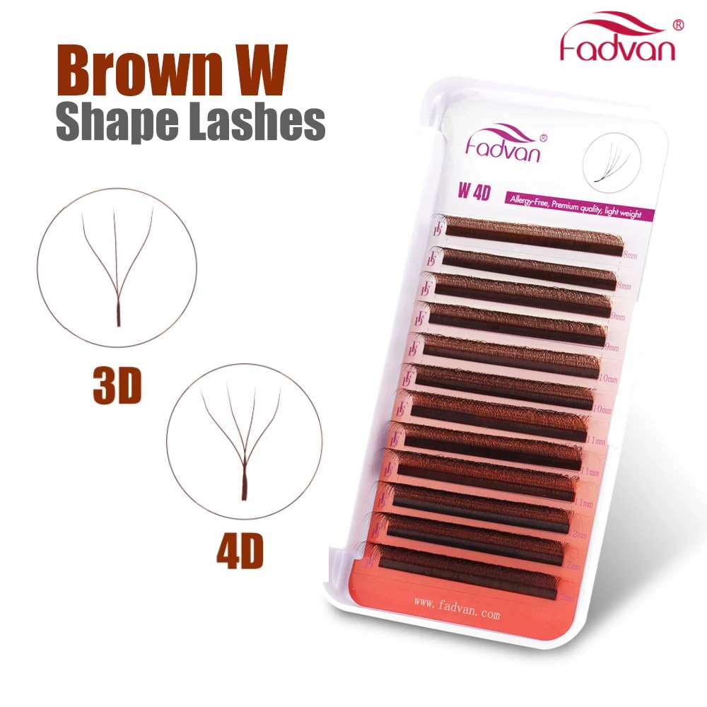 FADVAN Marrone 3D/4D W Forma D - Eyelash Extension Human Hair recensione e prezzo