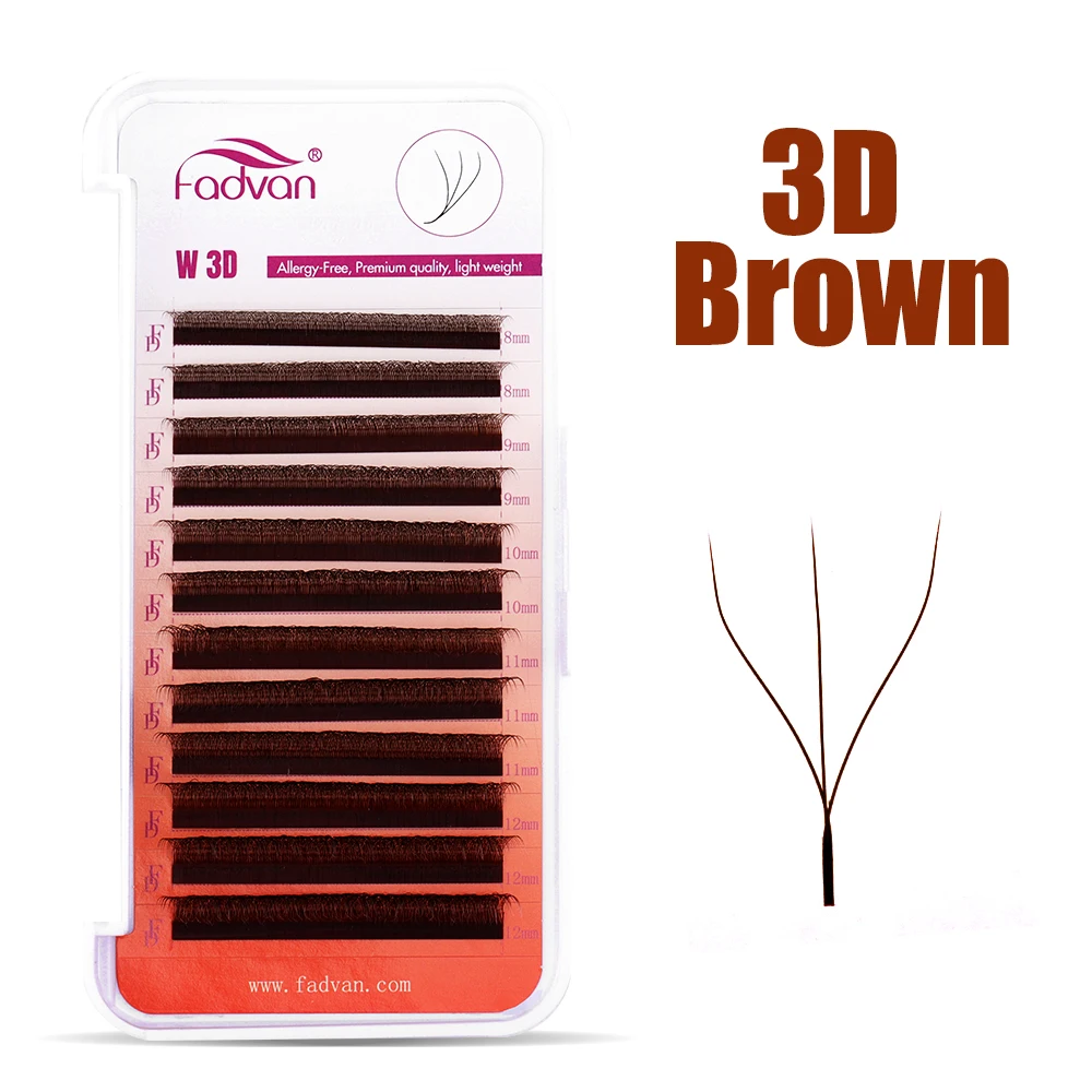 FADVAN Marrone 3D/4D W Forma D - Eyelash Extension Human Hair recensione e prezzo
