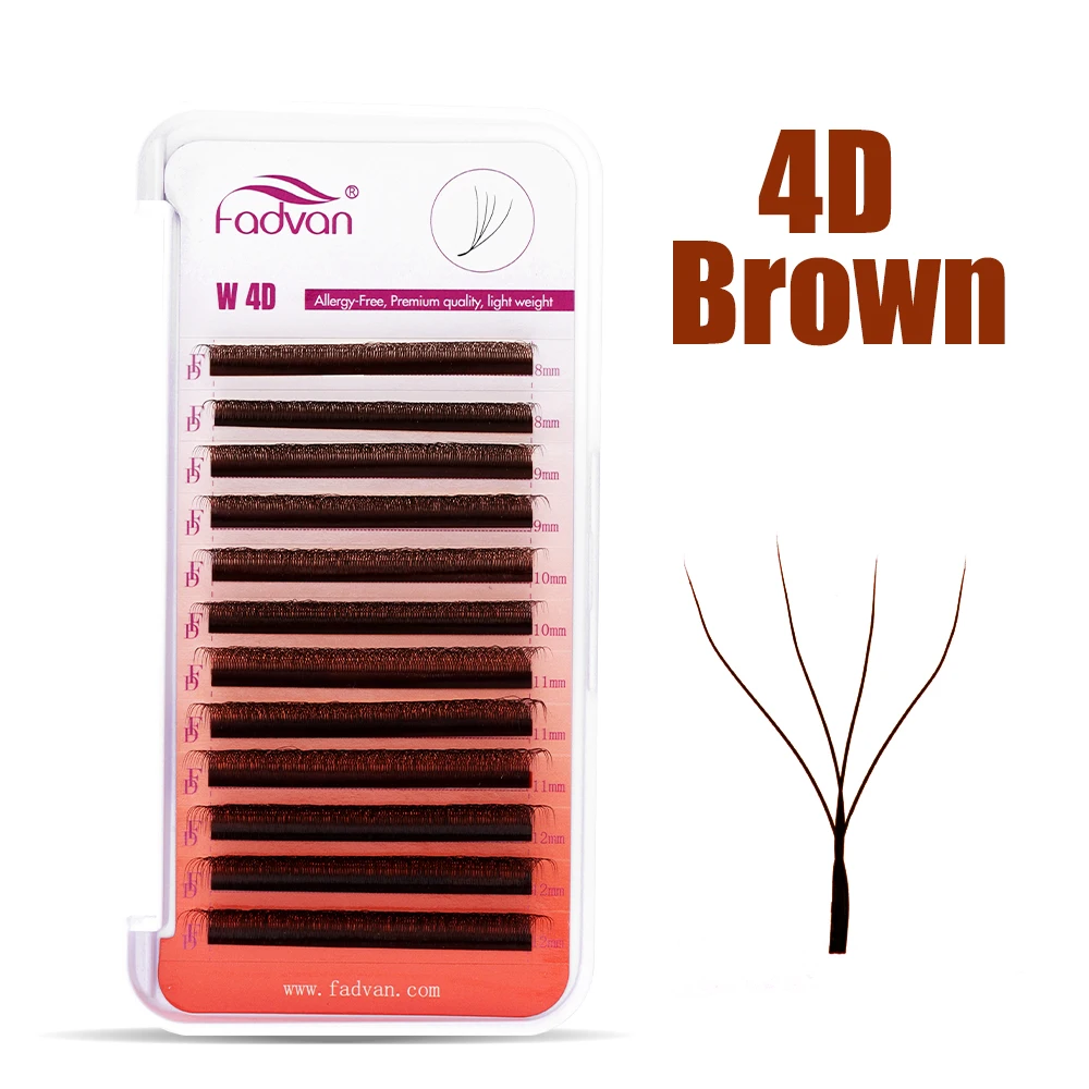 FADVAN Marrone 3D/4D W Forma D - Eyelash Extension Human Hair recensione e prezzo